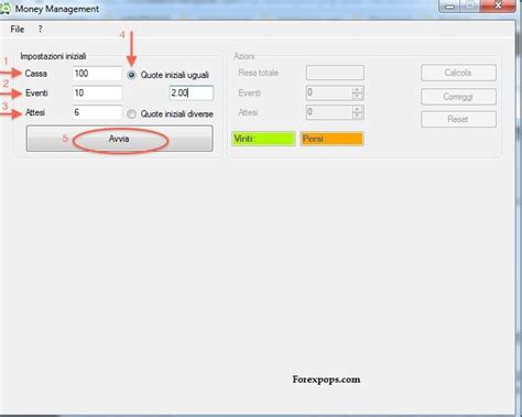 masaniello money management calculator online